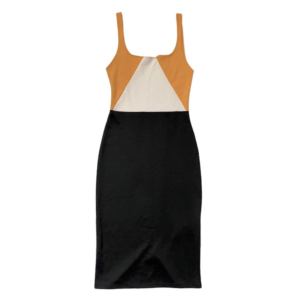 Zara bodycon colorblock midi tank dress